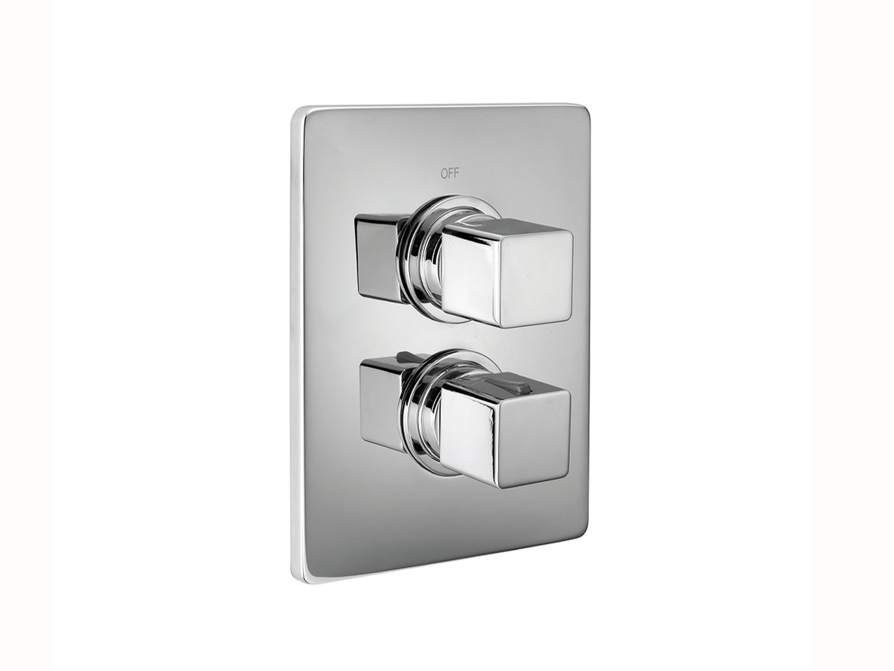 Exposed part for con.thermo.shower valve, 3-outlet CUBIC_CU018200 by Cisal