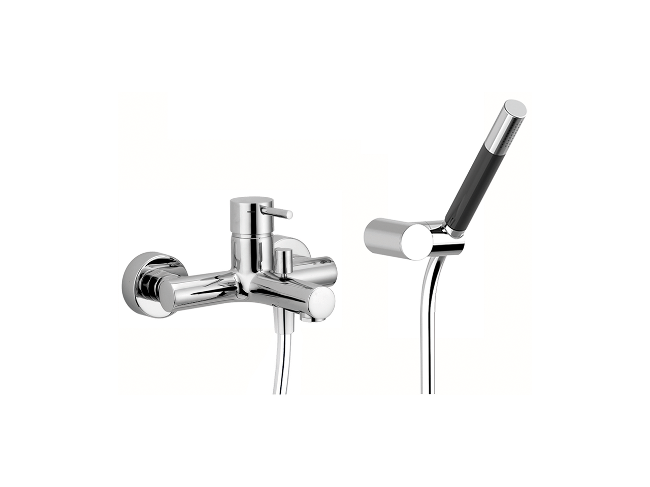 Single lever bath mixer, with shower set NUOVA LESS_LN000120 by Cisal