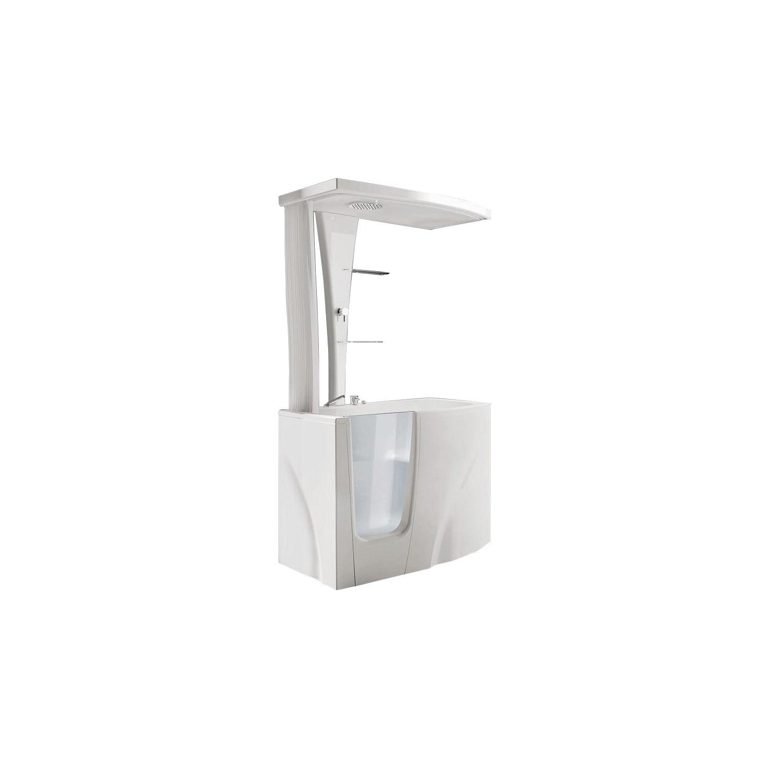 Box sopravasca con tenda e soffione per Art. HH 620 by Civita Cromo