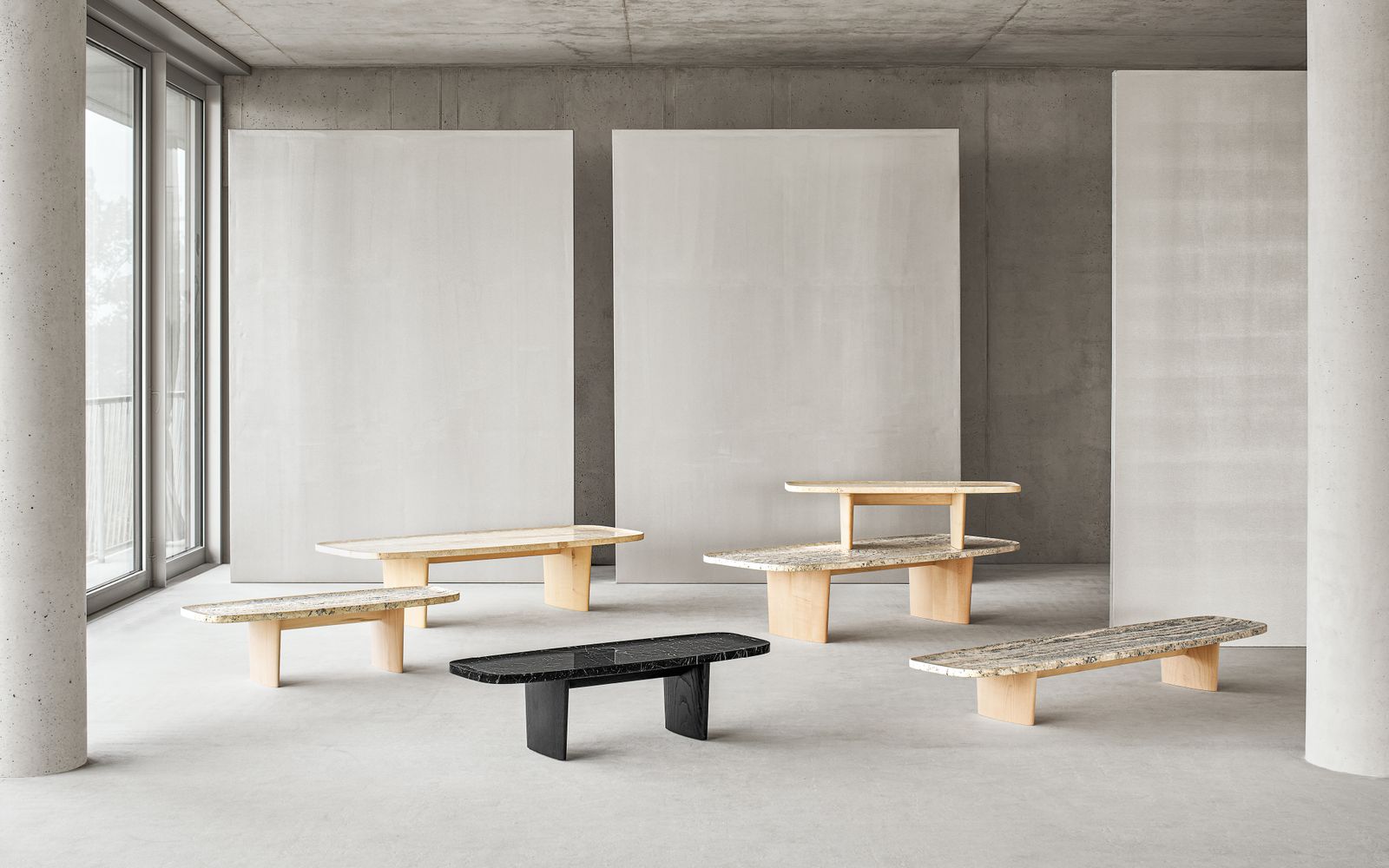 Matéria Side Table Marble by ClassiCon