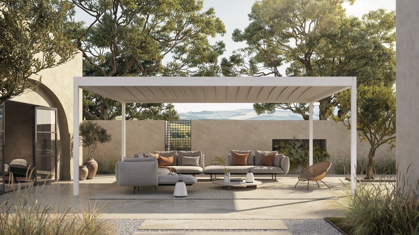 Butterfly | Pergola con telo a pantografo by Corradi