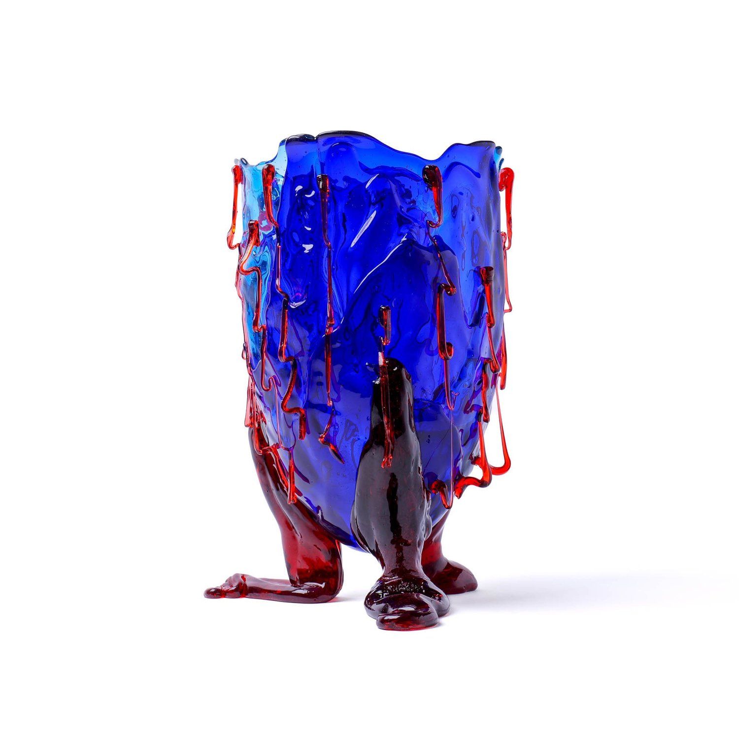 Clear Special Vase Extra Colour - Clear Blue, Blue, Dark Ruby by corsi design