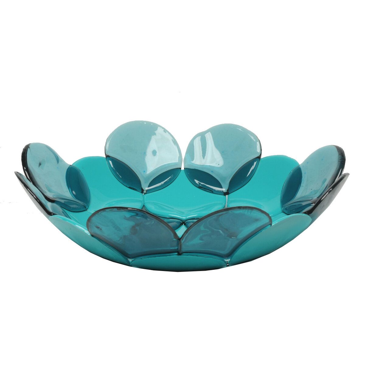 Circle Basket - Clear Aqua, Matt Turquoise by corsi design
