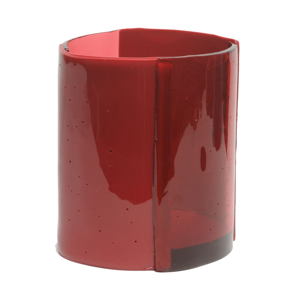 Four Lines Vase - Clear Fuchsia, Matt Cherry by corsi design