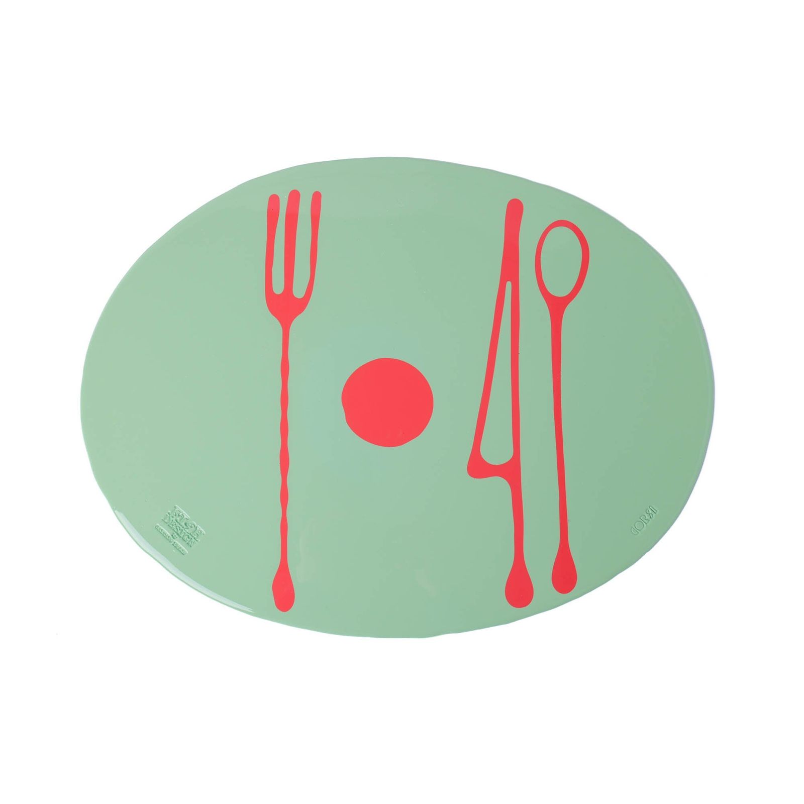 Table-Mates - Matt Mint And Matt Dark Salmon by corsi design