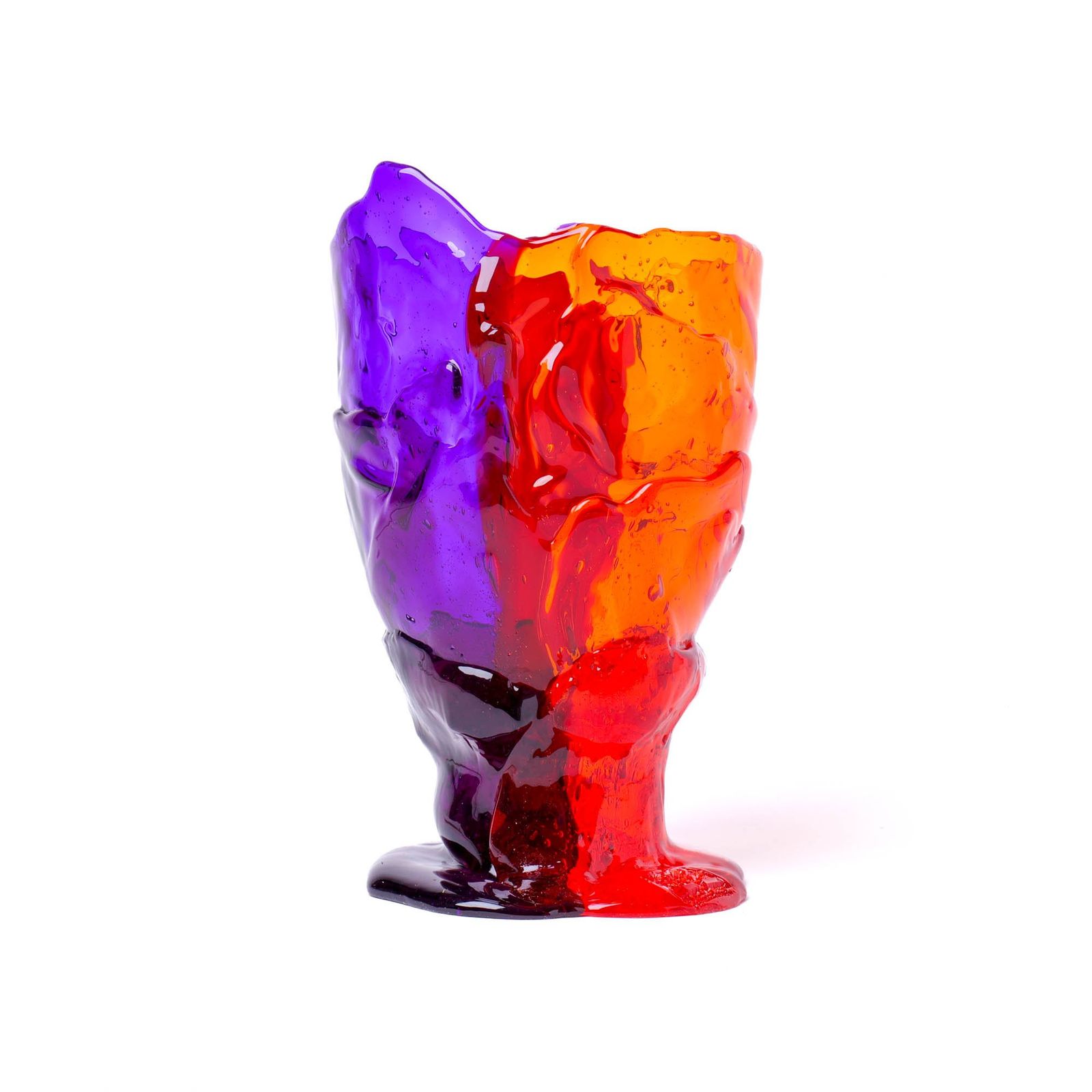 Twins C Vase - Clear Orange, Purple by corsi design