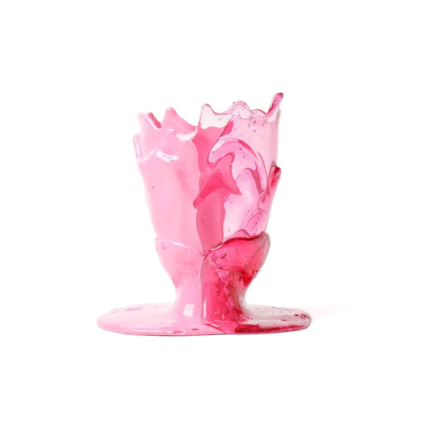 Twins C Vase S - Clear Light Fuchsia, Pink by corsi design