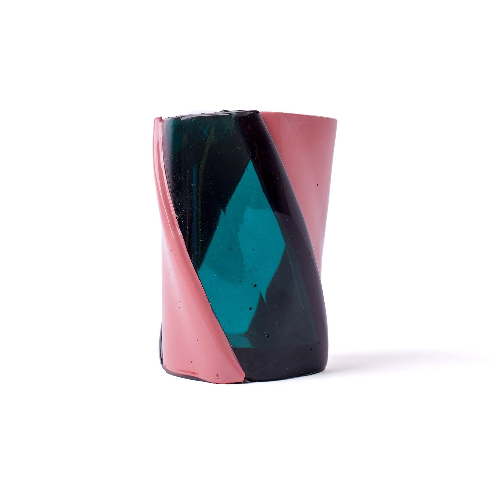 Twirl Vase - Clear Aqua, Mauve by corsi design