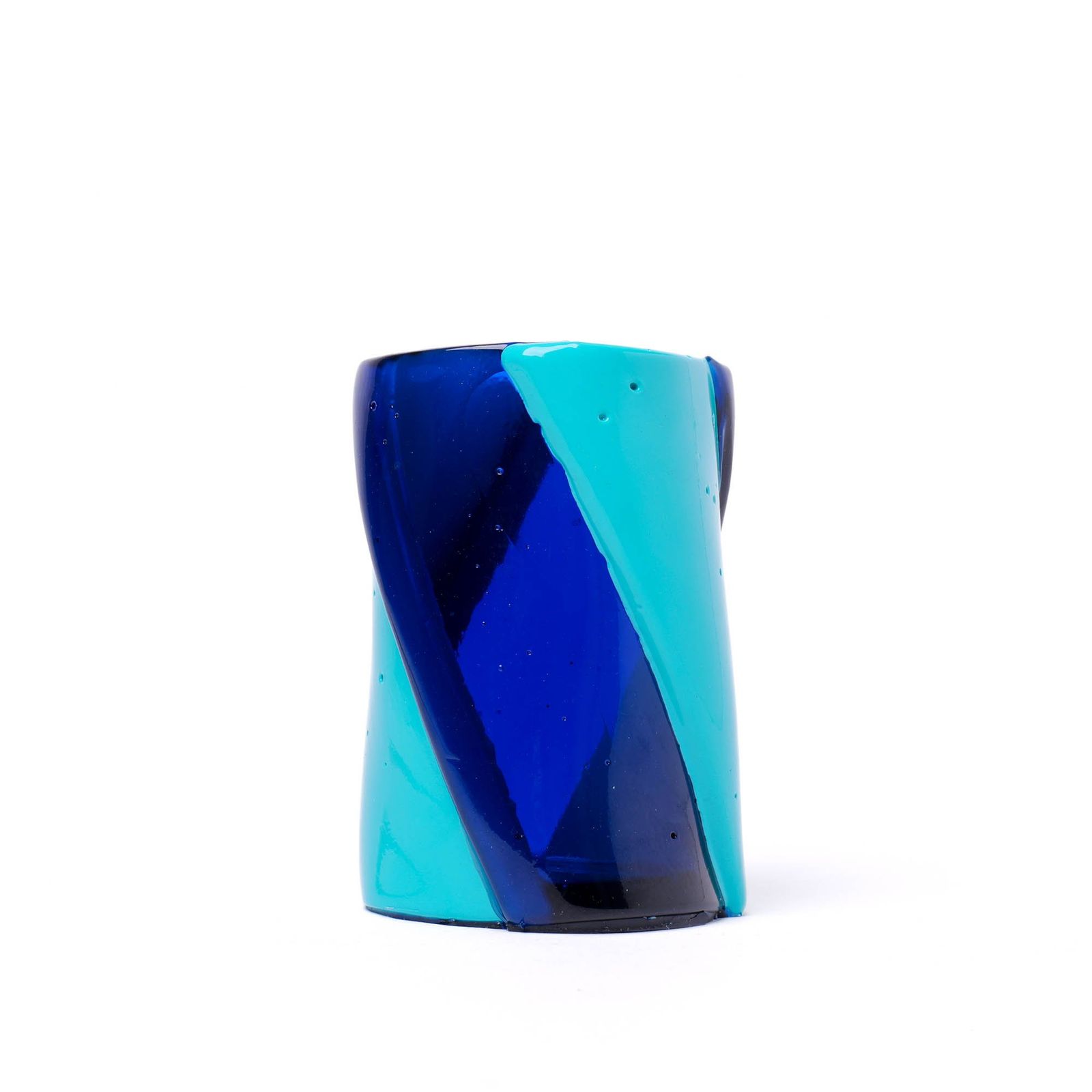 Twirl Vase - Clear Blue, Turquoise by corsi design