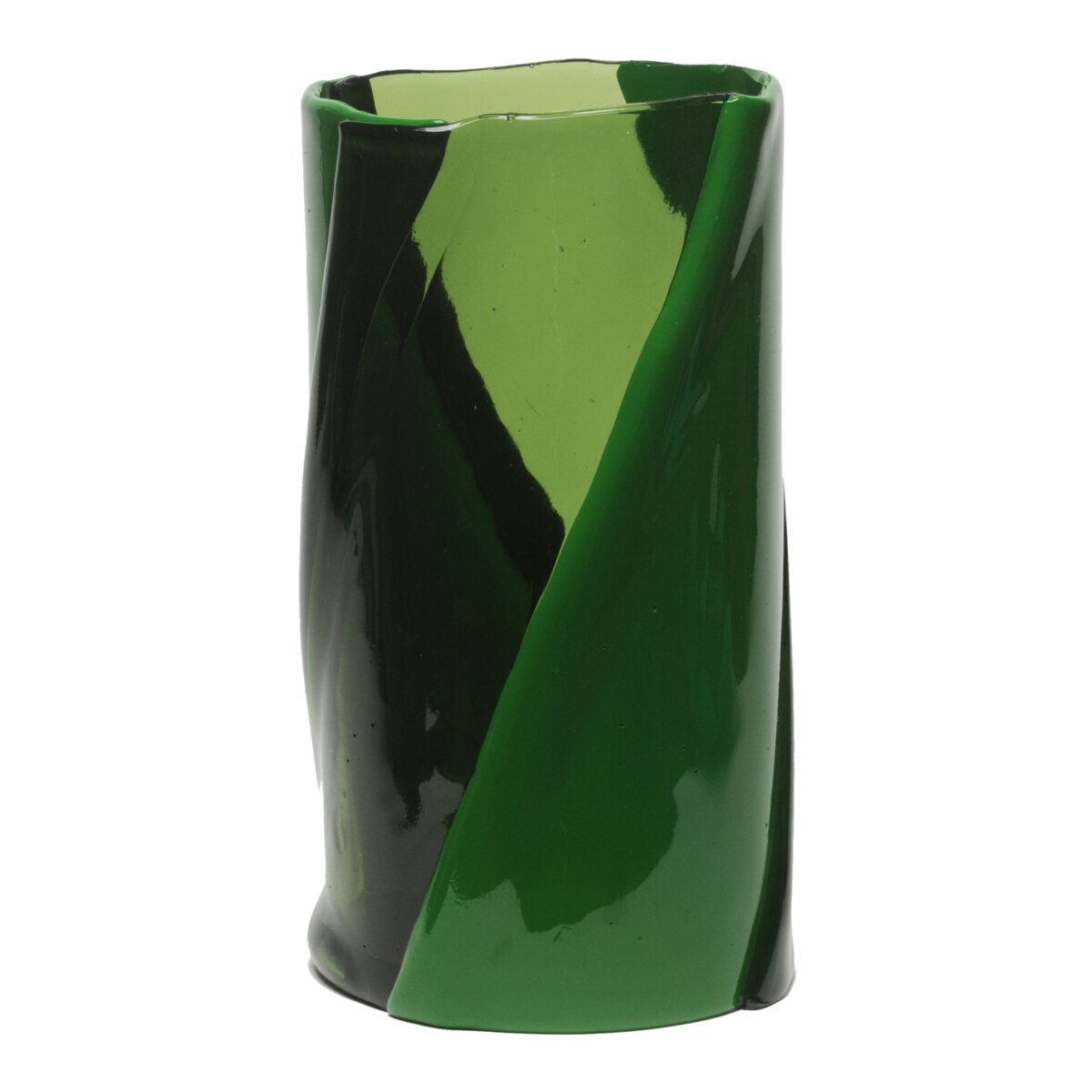 Twirl Vase - Clear Green, Matt Green by corsi design