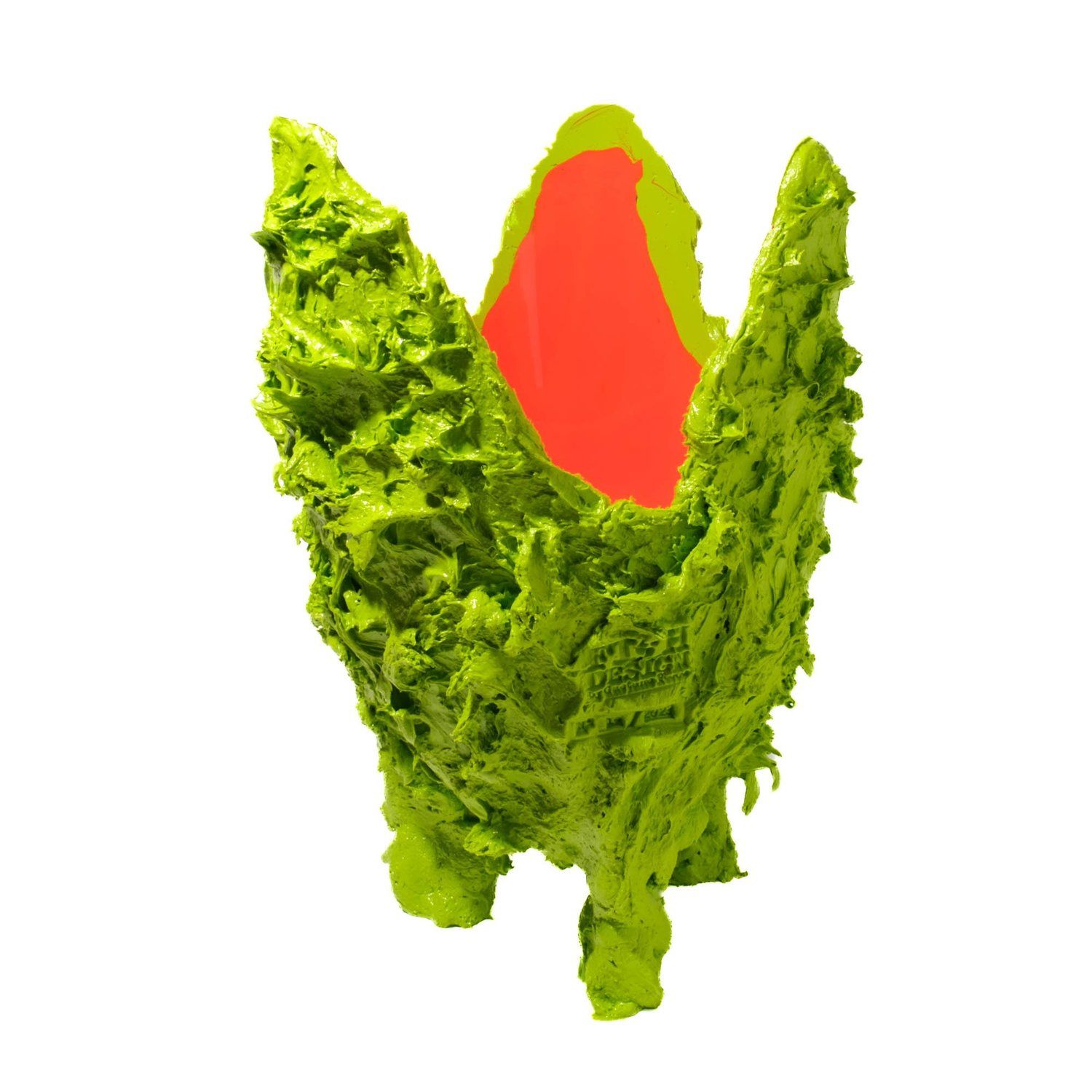 Lava Vase - Matt Lime And Matt Orange by corsi design