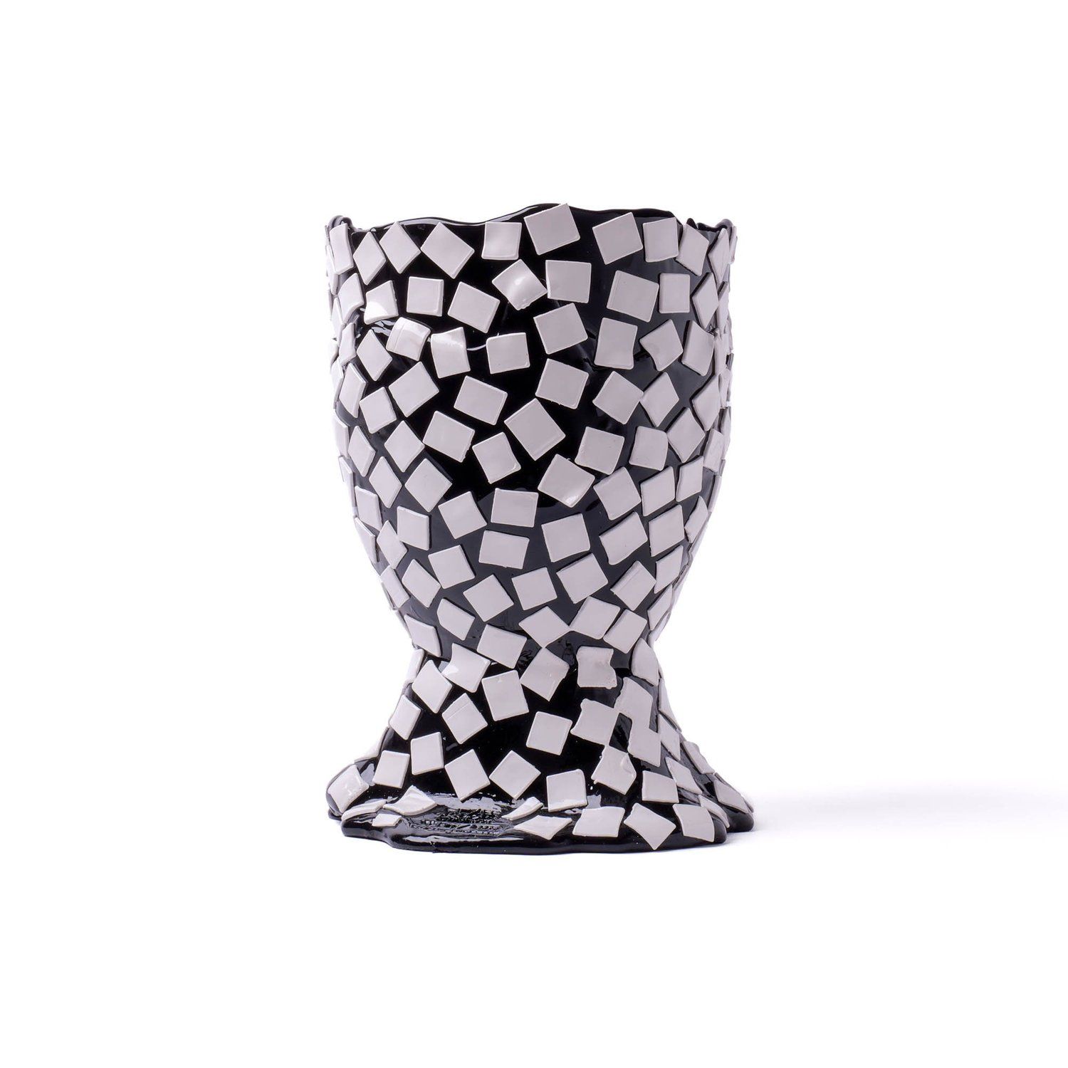 Rock Vase - Matt Black, White by corsi design