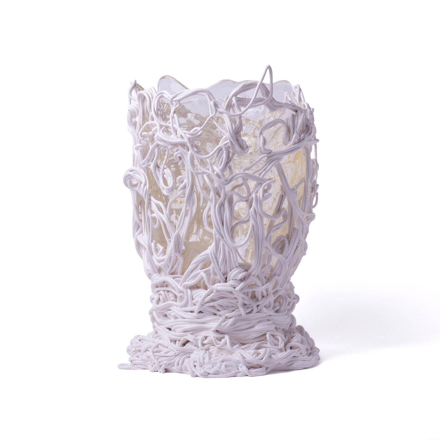 Spaghetti Special Vase - Clear, Matt White by corsi design
