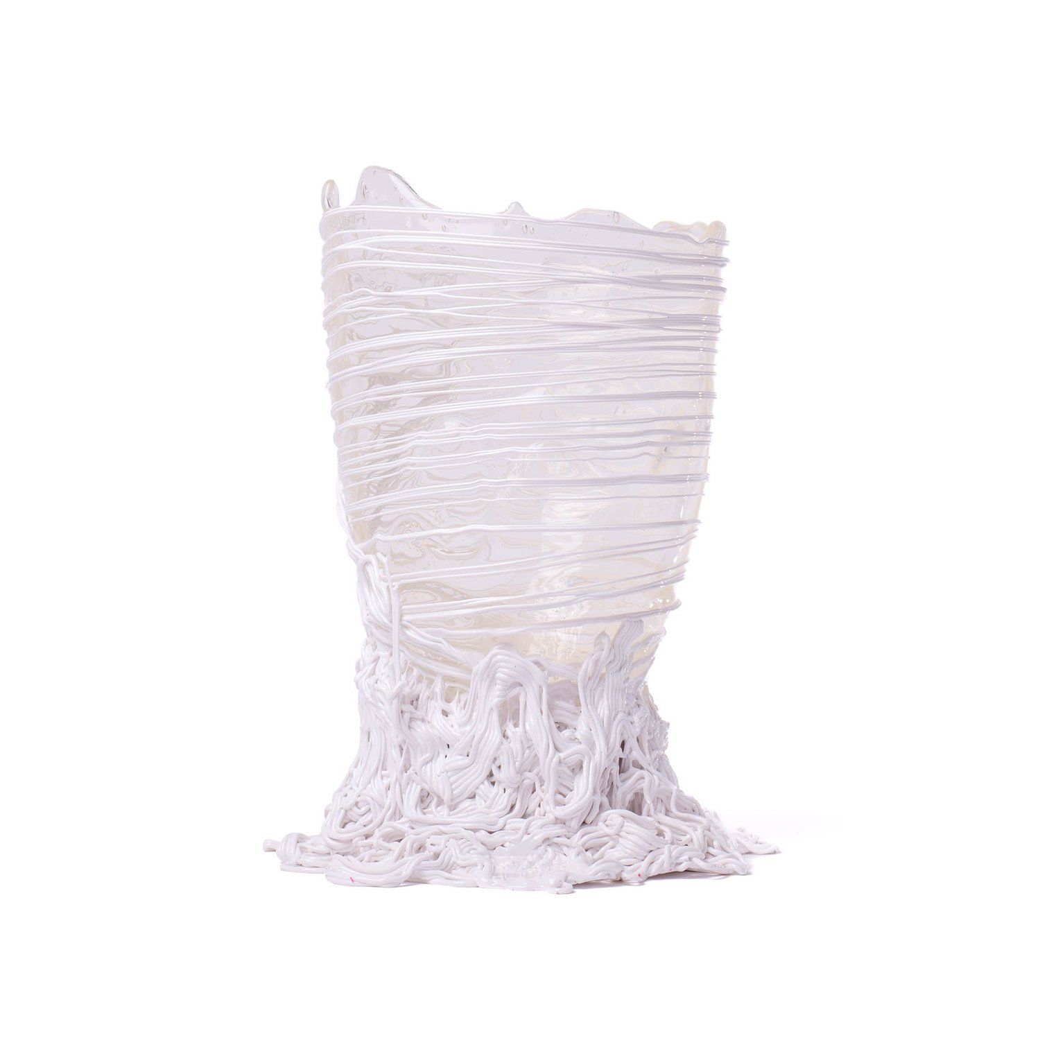 Spaghetti Vase - Clear And White by corsi design