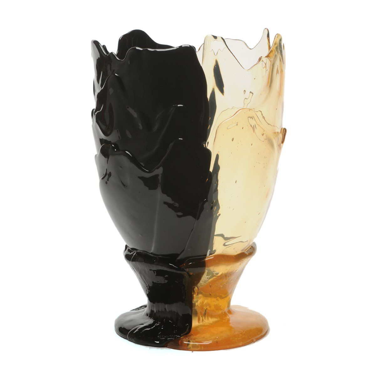 Twins C Vase - Clear, Matt Black by corsi design