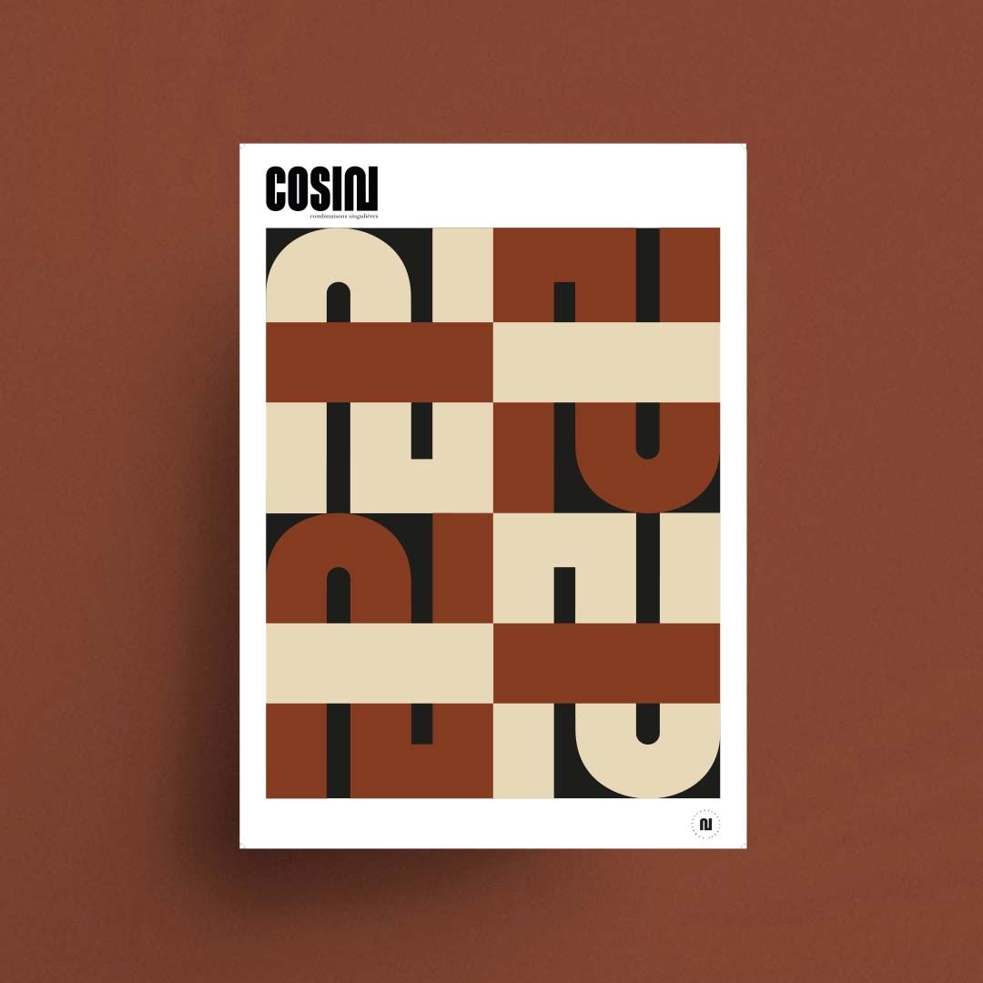Graphic poster - Brown by COSIN Paris