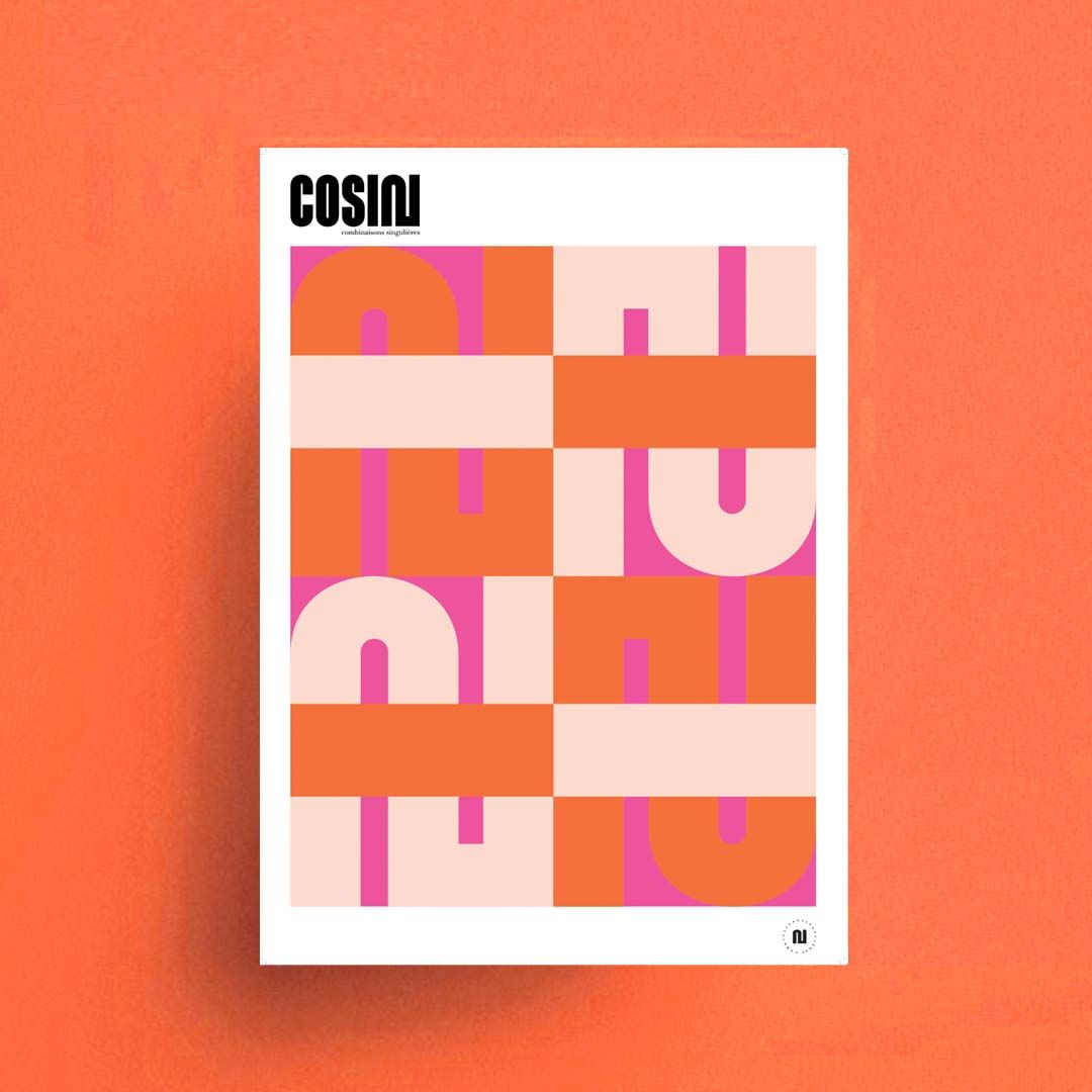 Graphic poster - Orange Blush by COSIN Paris