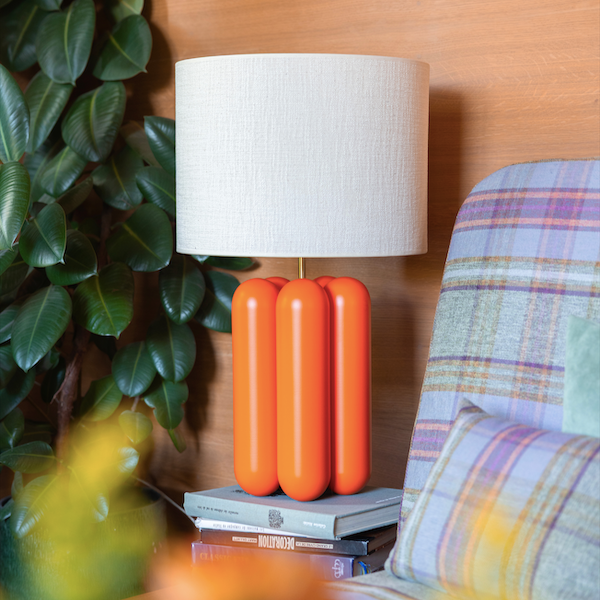 The large Charlotte Lamp - Pop Orange by COSIN Paris