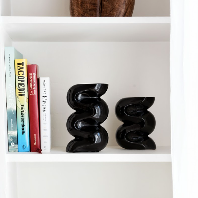 The Ganache candlestick duo - Black by COSIN Paris