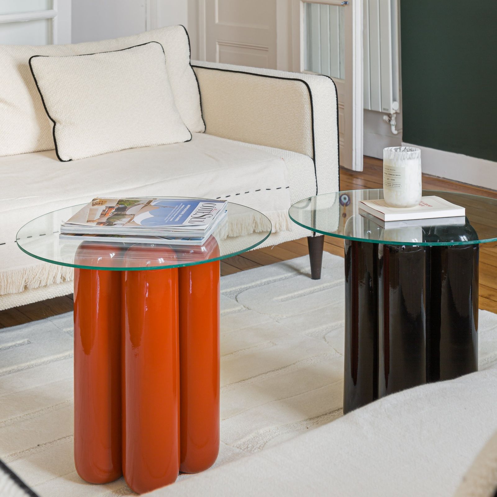 The Charlotte ceramic side table - Terracotta by COSIN Paris