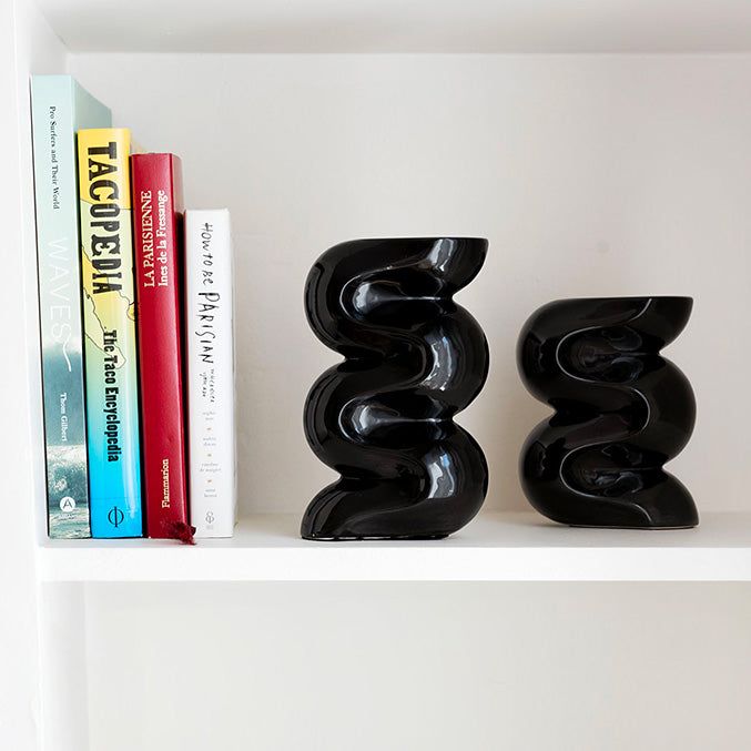 The small Ganache candle holder - Black by COSIN Paris