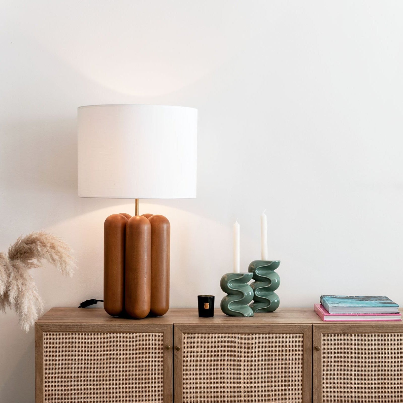 The small Ganache candle holder - Almond Green by COSIN Paris