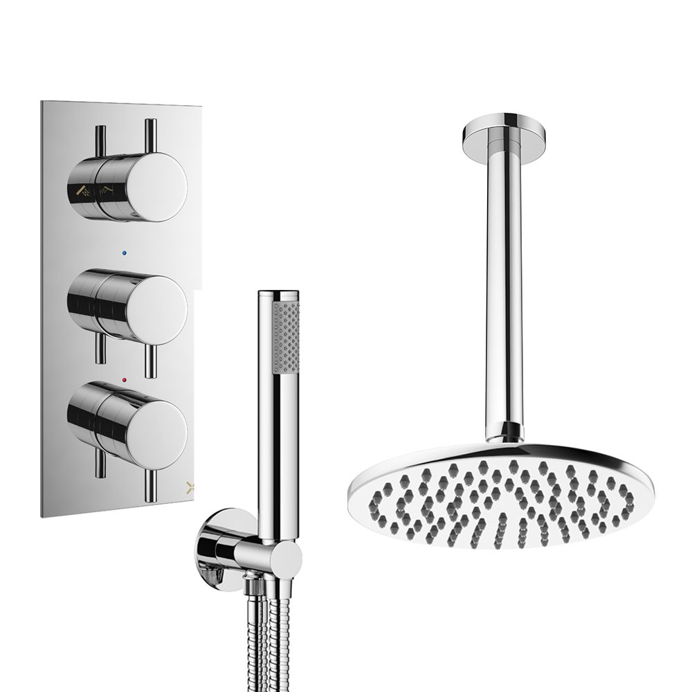 Design Shower Set 7 with Fixed Head & Handset by Crosswater