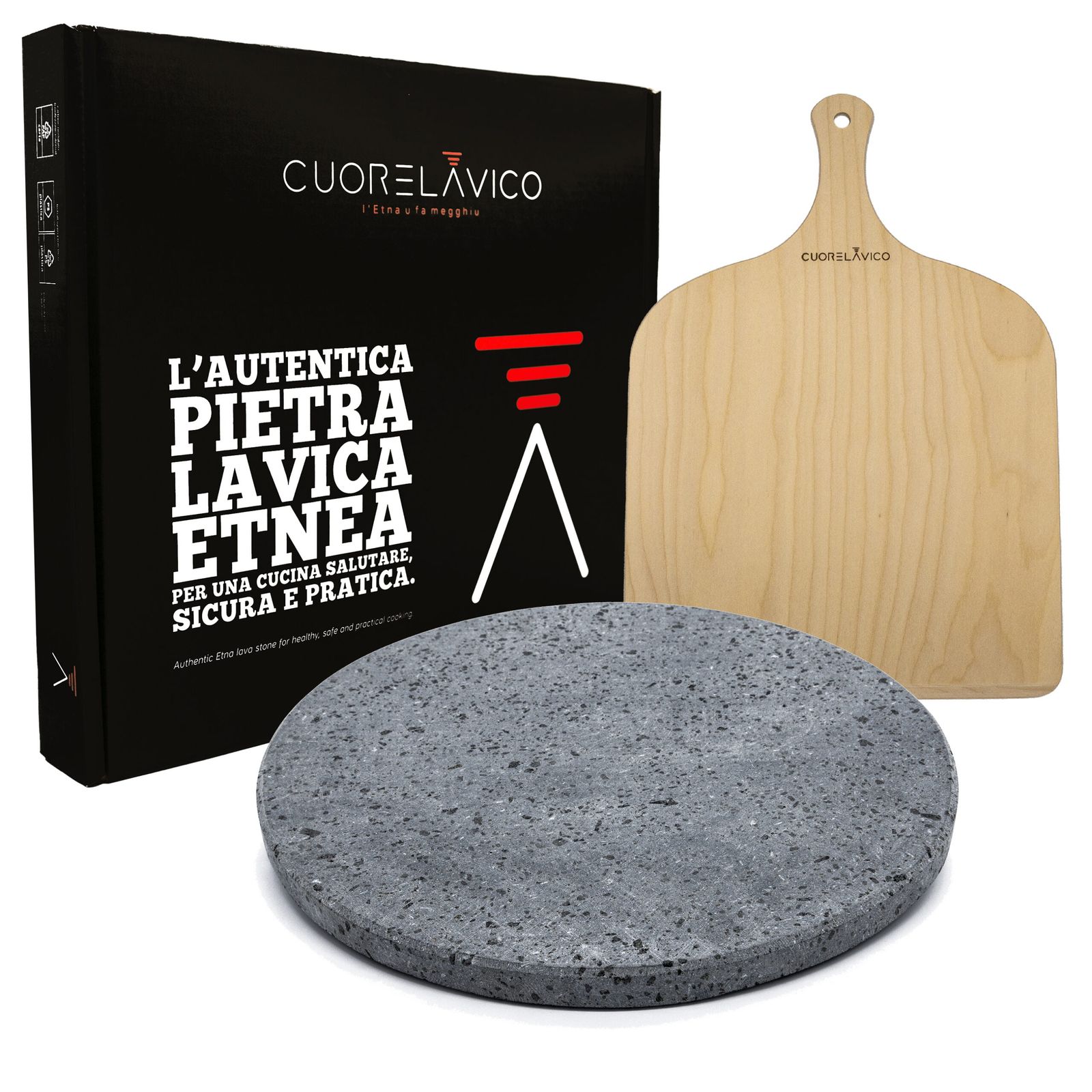 Kit Pizza Tonda ø 35 cm con Pala by Cuore Lavico