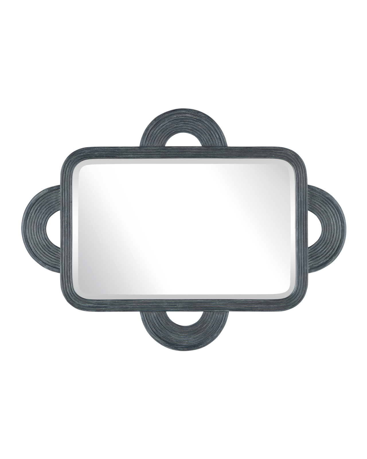 Santos Vintage Navy Rectangular Mirror by Currey and Company
