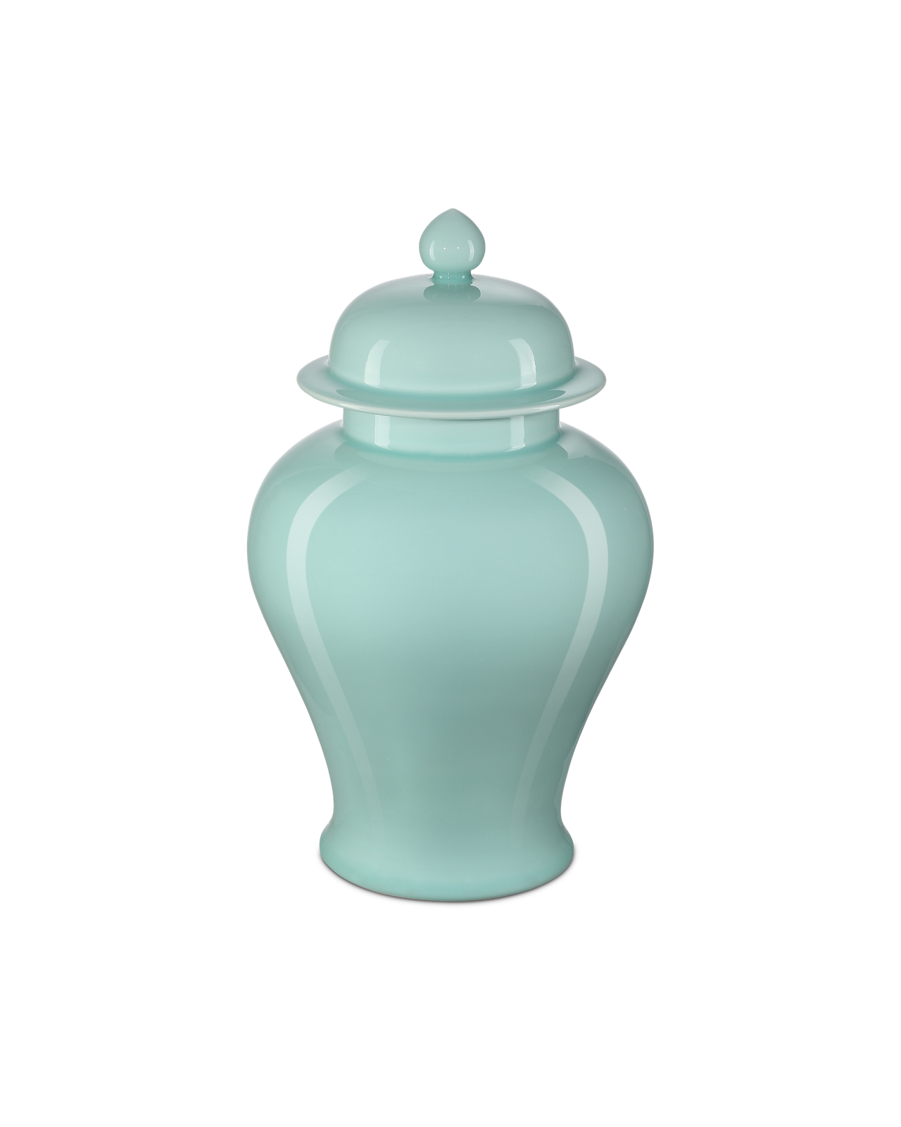 Celadon Medium Green Temple Jar by Currey and Company