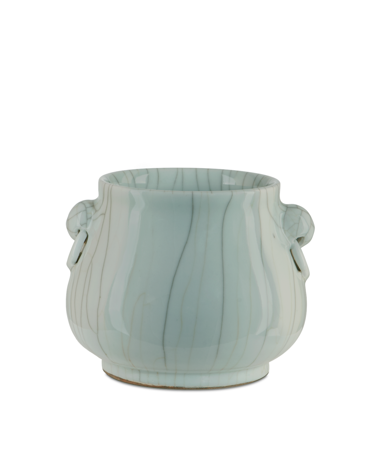 Celadon Crackle Basket Planter by Currey and Company