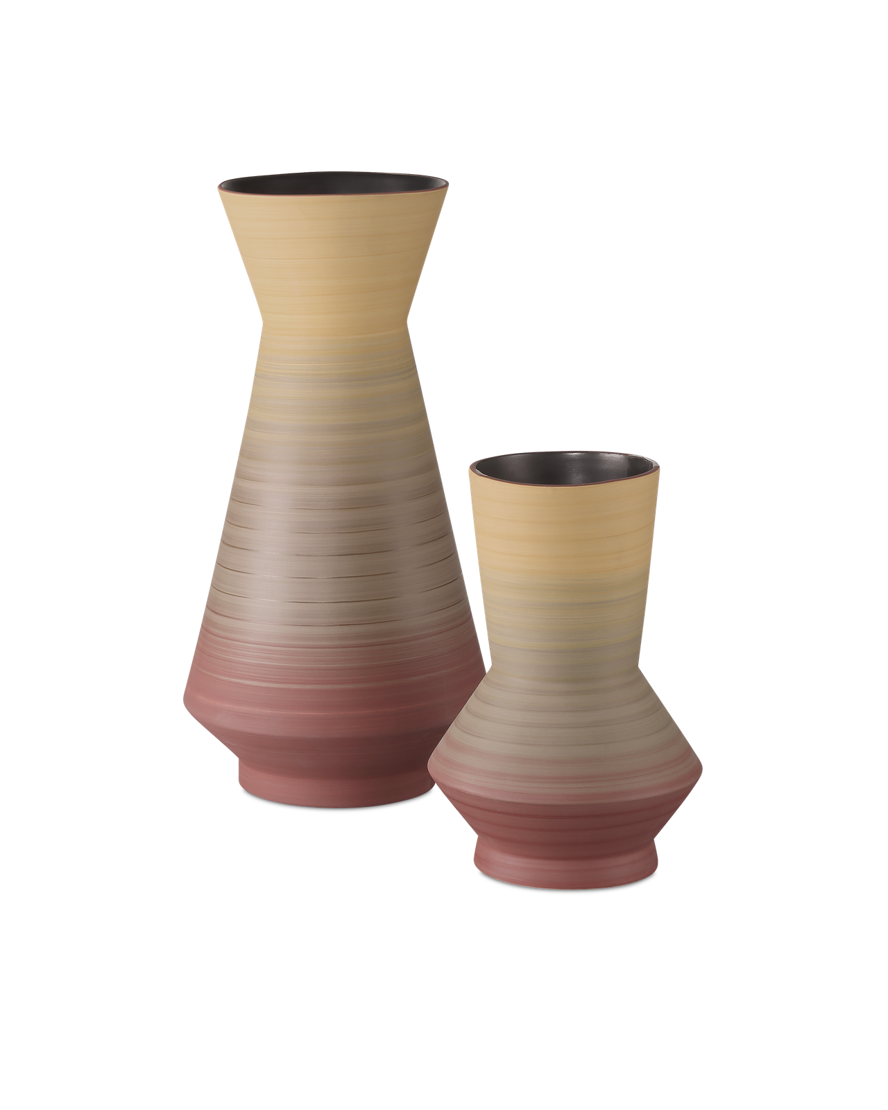 Happy 80's Red & Yellow Vase Set of 2 by Currey and Company