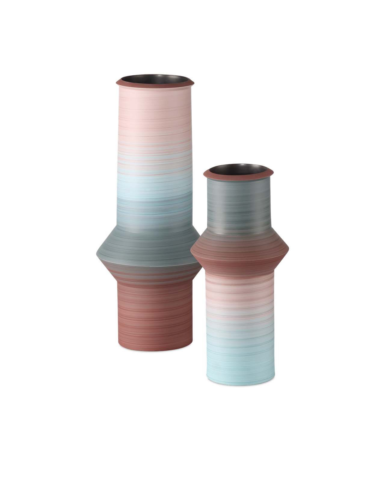 Happy 80's Blue & Red Vase Set of 2 by Currey and Company
