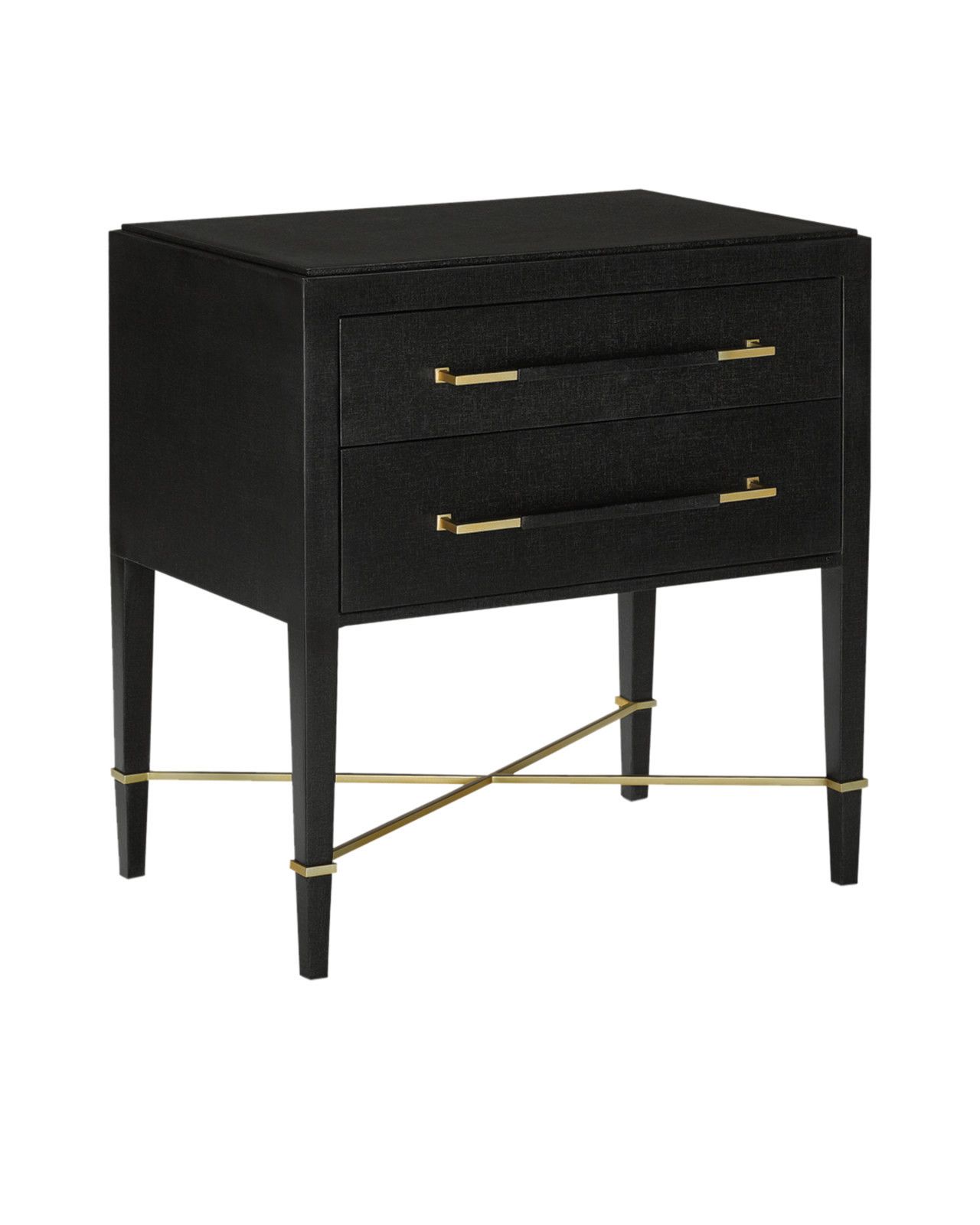 Verona Black Nightstand by Currey and Company