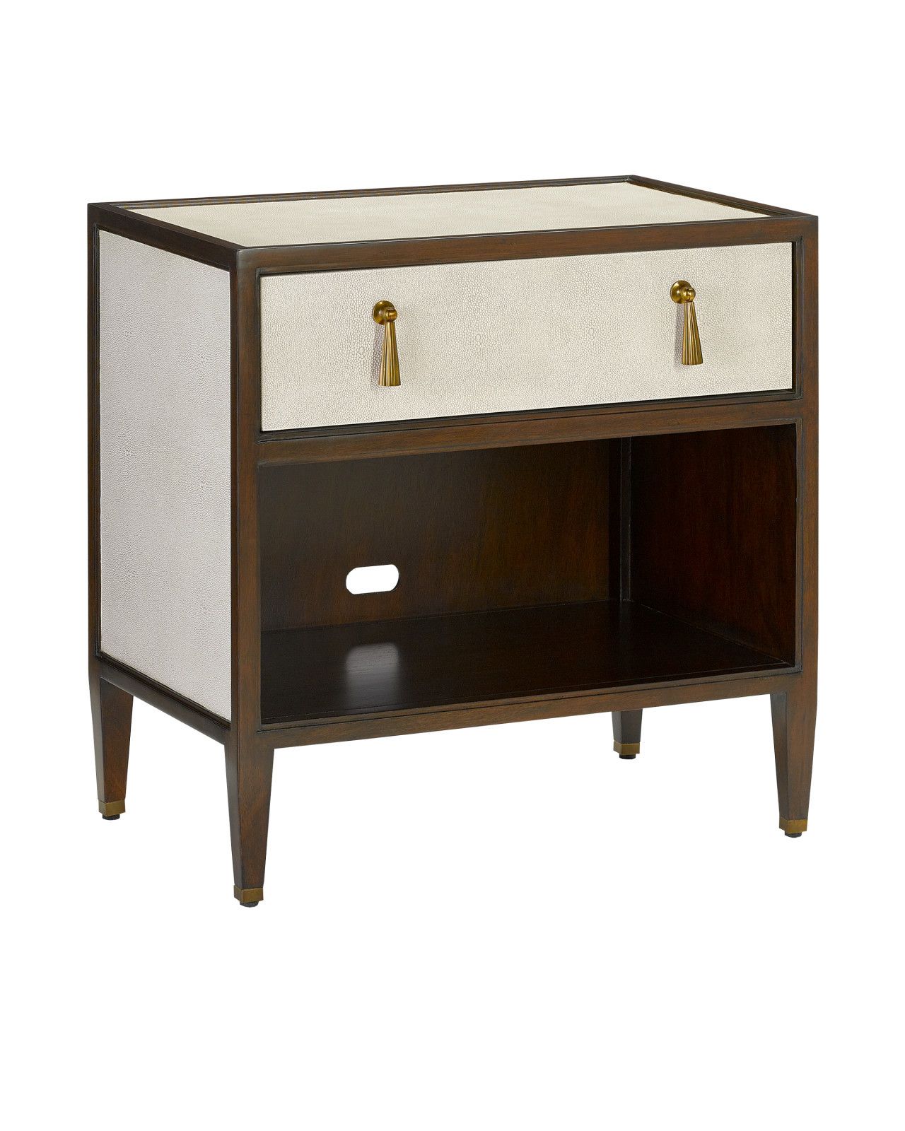 Evie Shagreen Nightstand by Currey and Company
