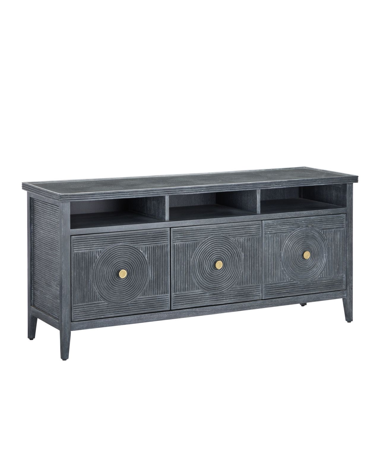 Santos Vintage Navy Rectangular Cabinet by Currey and Company