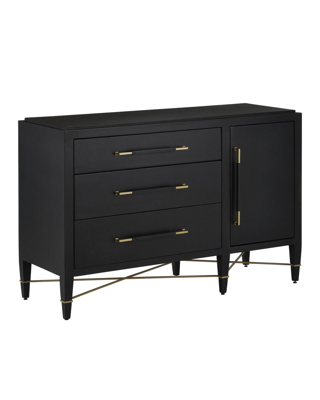 Verona Black Three-Drawer Chest by Currey and Company