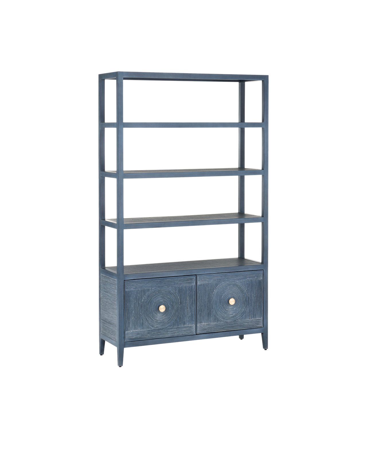 Santos Vintage Navy Storage Etagere by Currey and Company