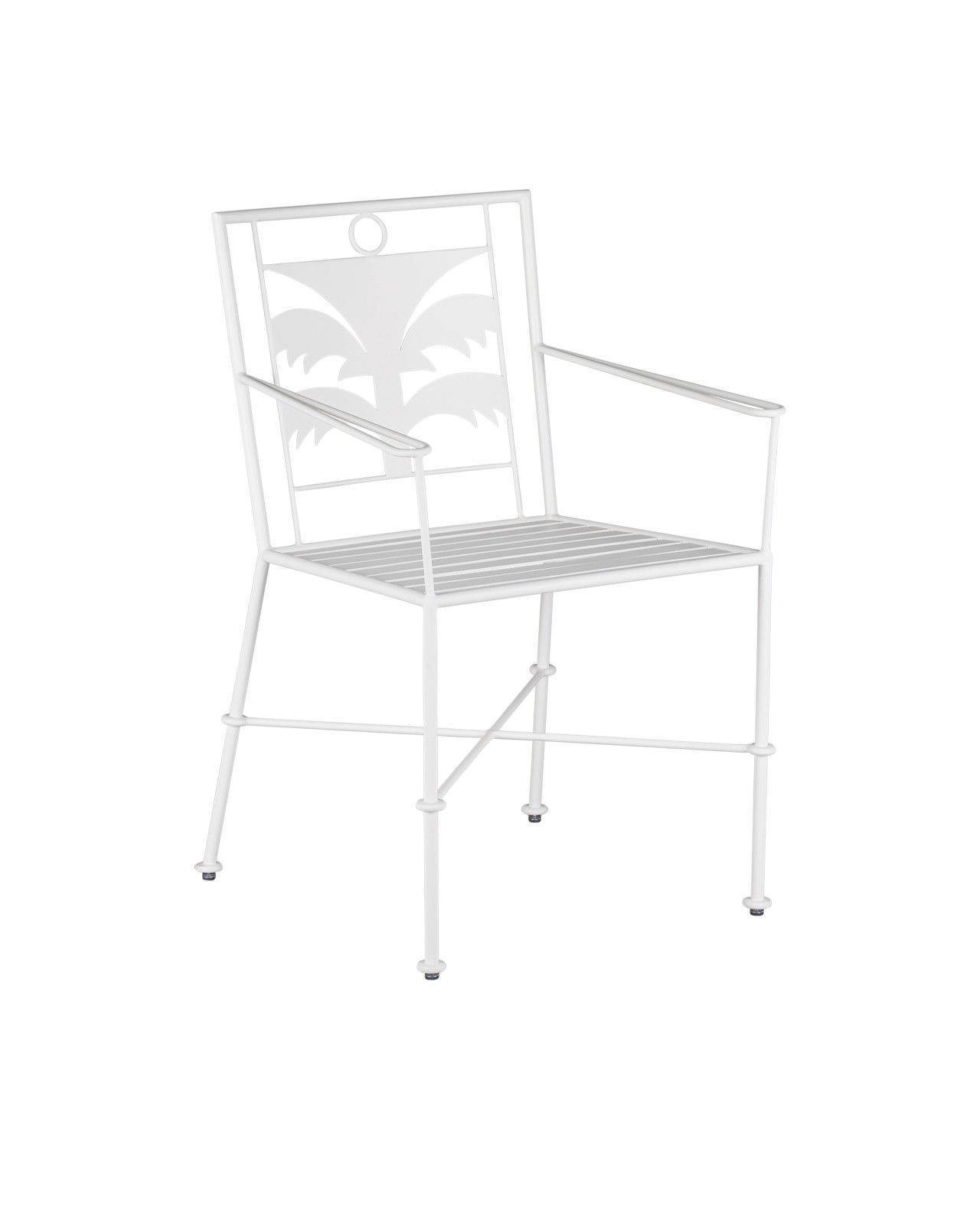 Las Palmas White Armchair by Currey and Company