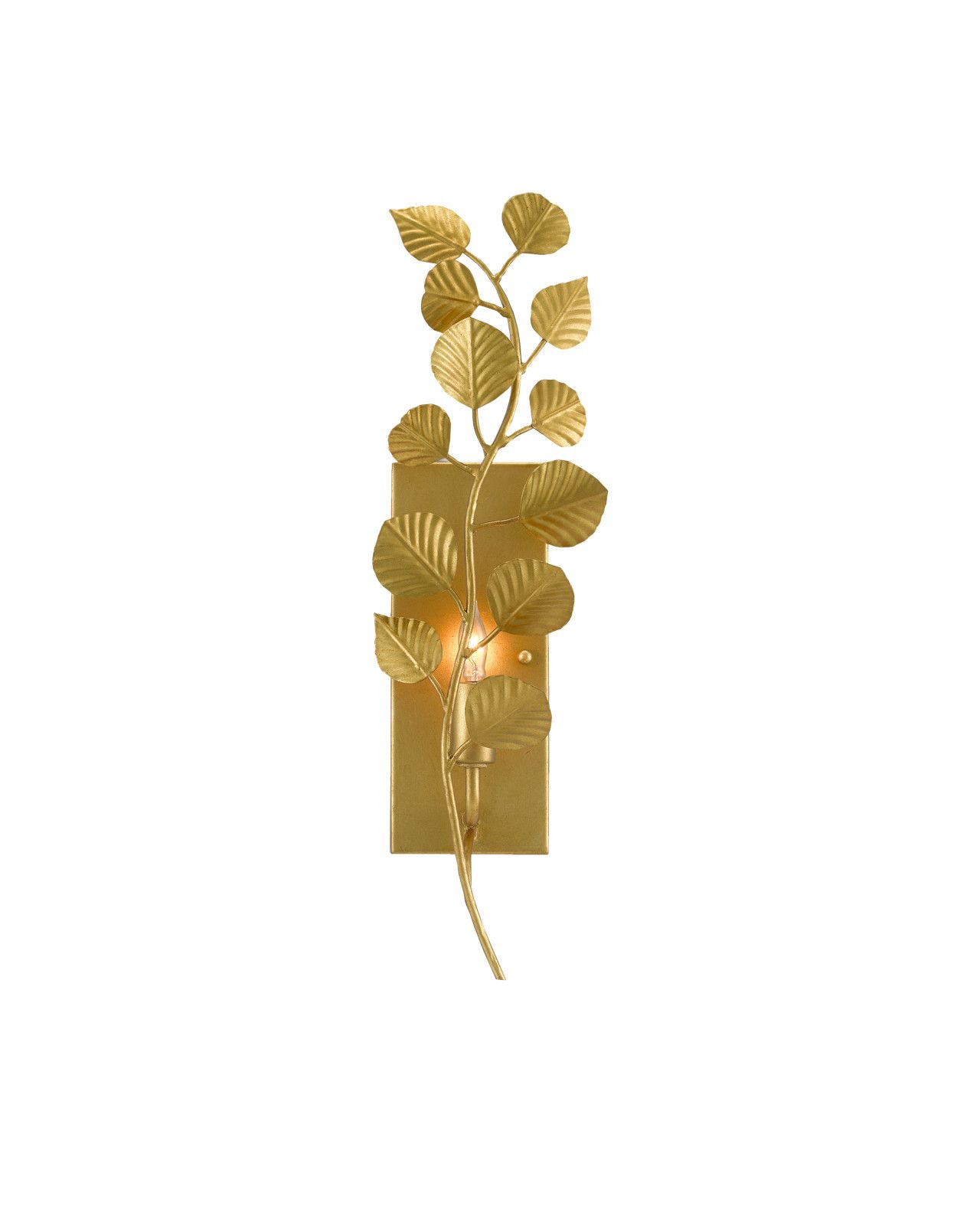 Golden Eucalyptus Wall Sconce by Currey and Company