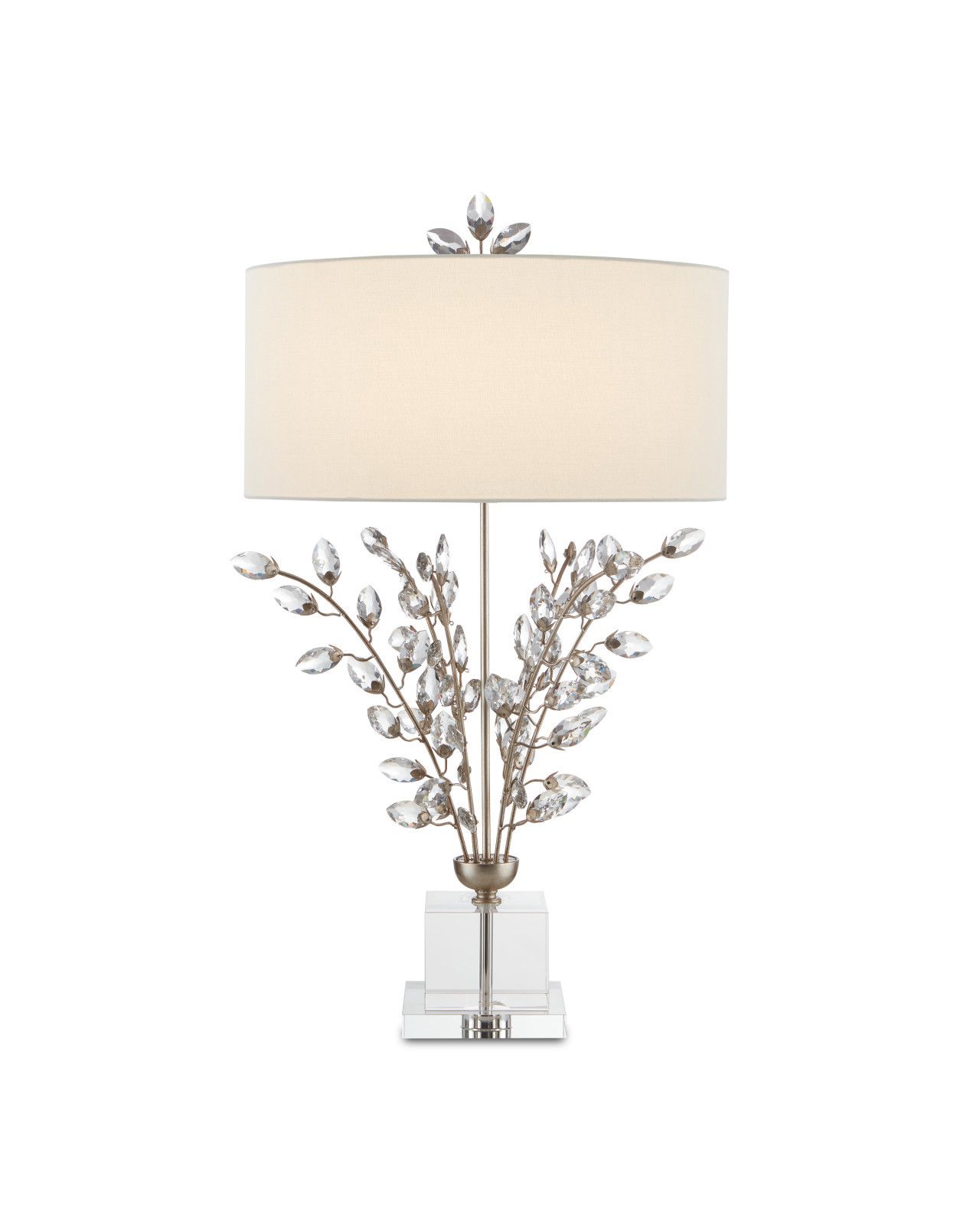 Forget-Me-Not Silver Table Lamp by Currey and Company