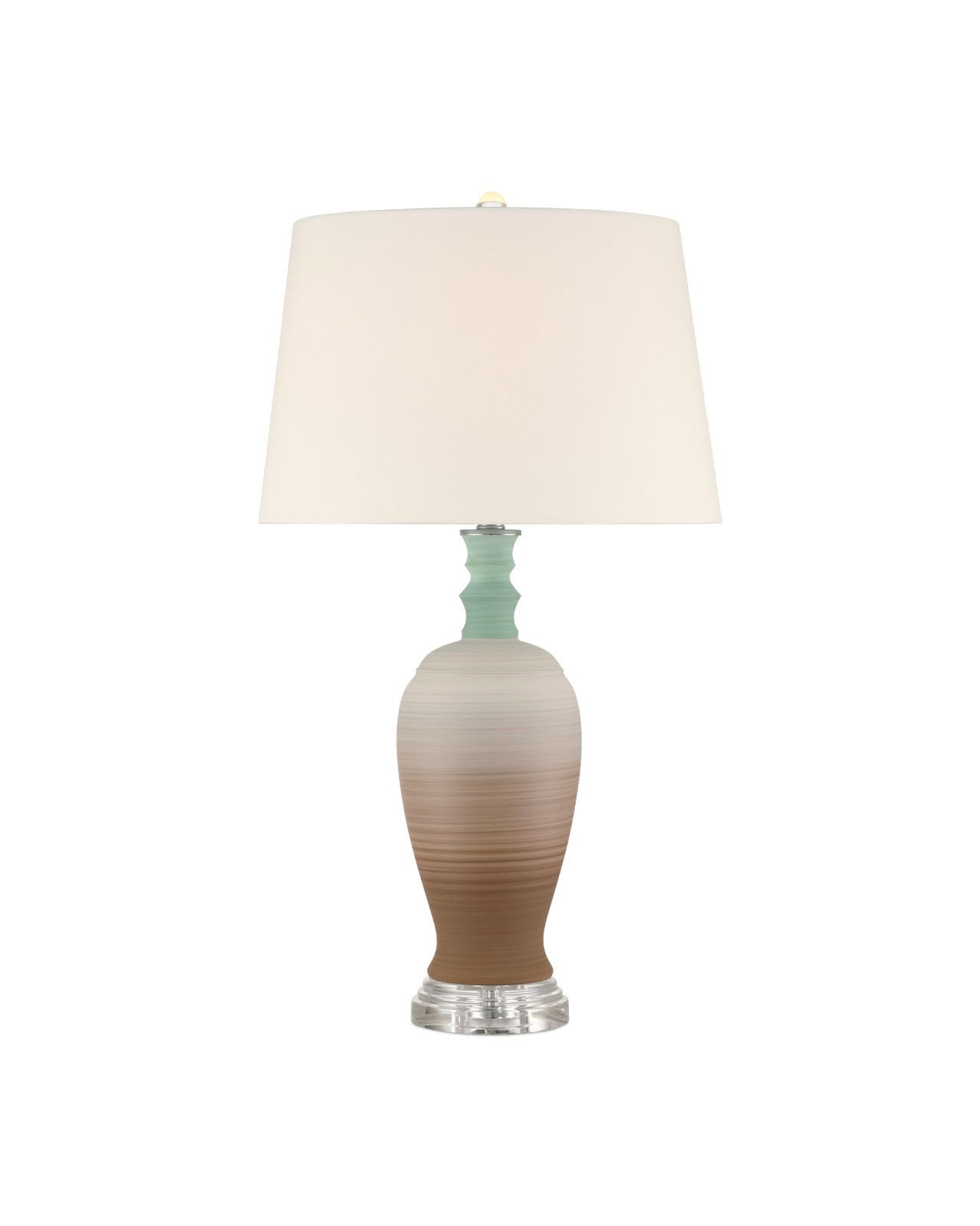 Happy 80's Brown & Pale Blue Table Lamp by Currey and Company