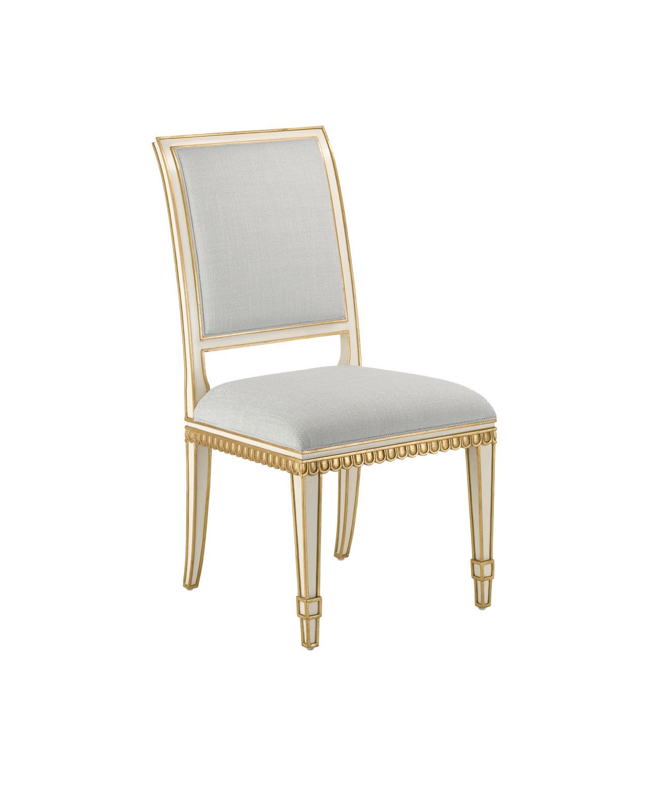 Ines Ivory Chair, Prim & Proper Mist by Currey and Company