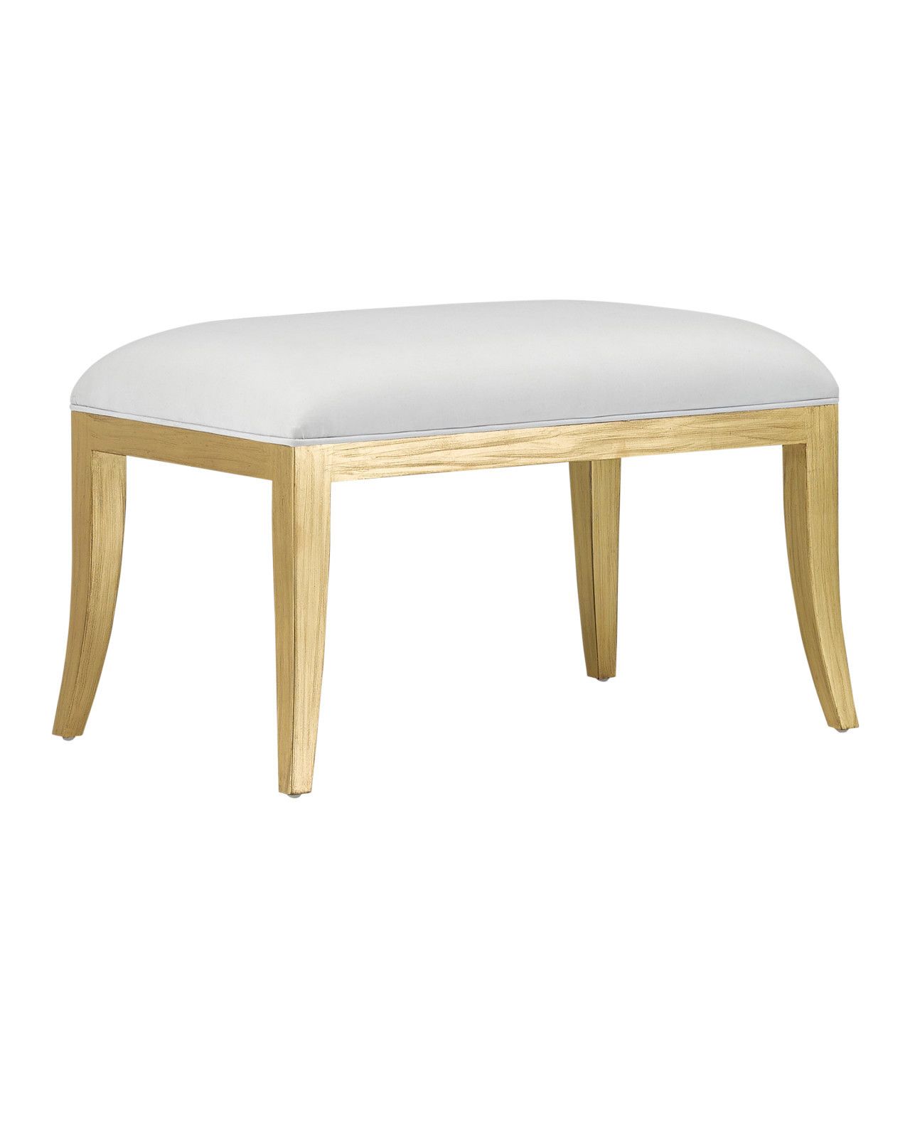 Garson Gold Ottoman, Muslin by Currey and Company