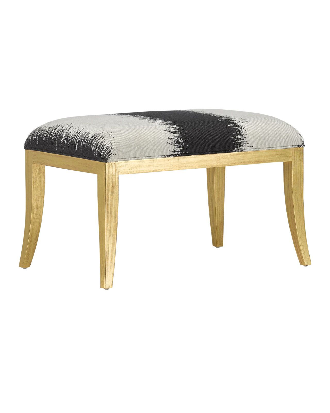 Garson Gold Ottoman, Otunga Kona by Currey and Company