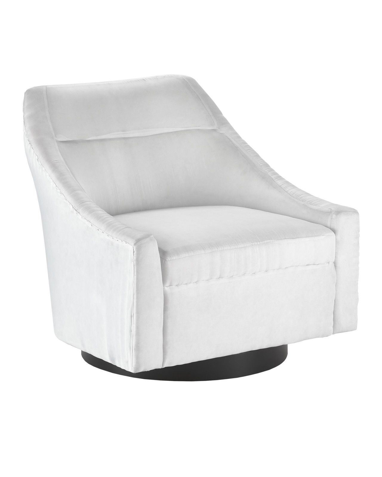 Pryce Black Swivel Chair, Muslin by Currey and Company