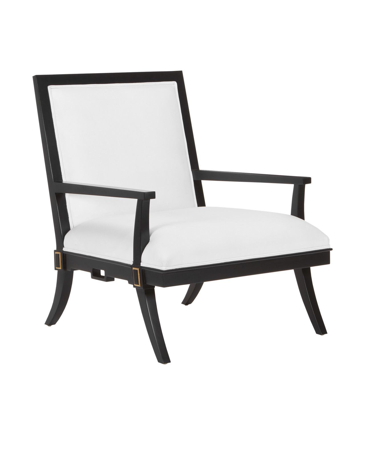 Scarlett Black Armchair, Muslin by Currey and Company