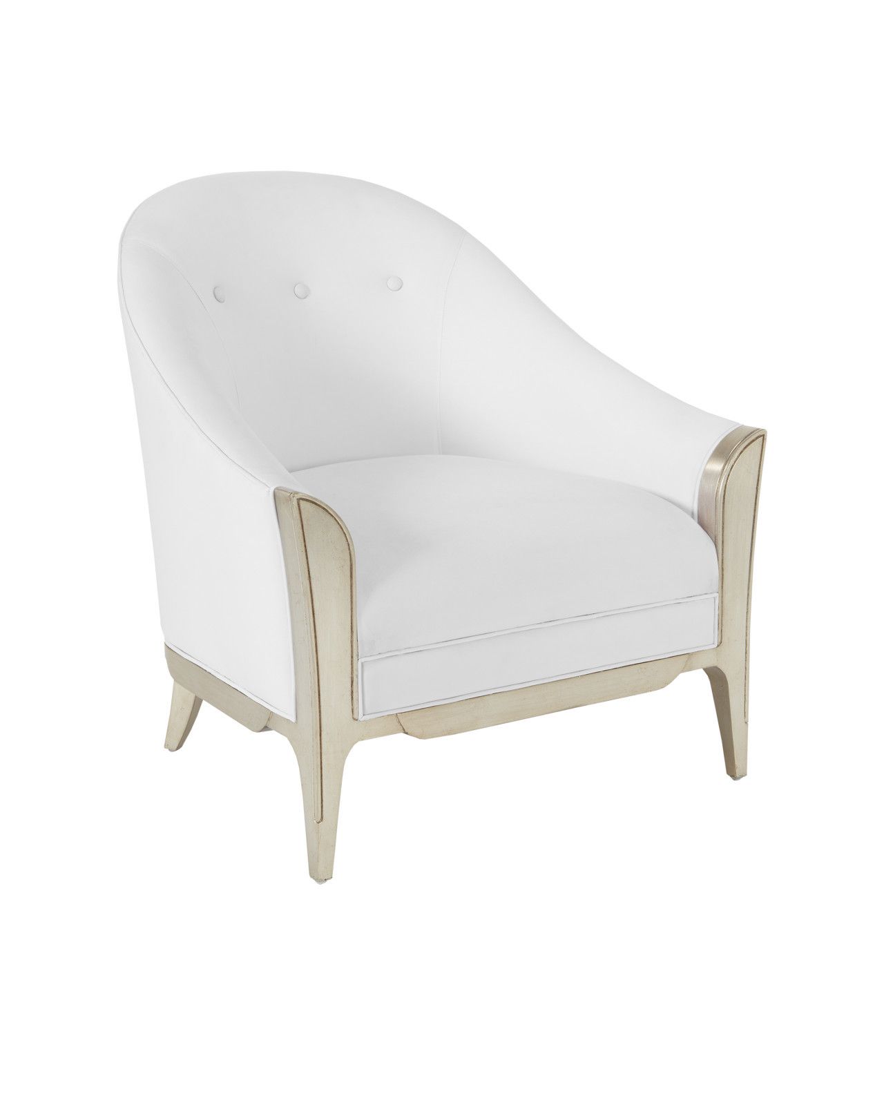 Emmitt Silver Armchair, Muslin by Currey and Company
