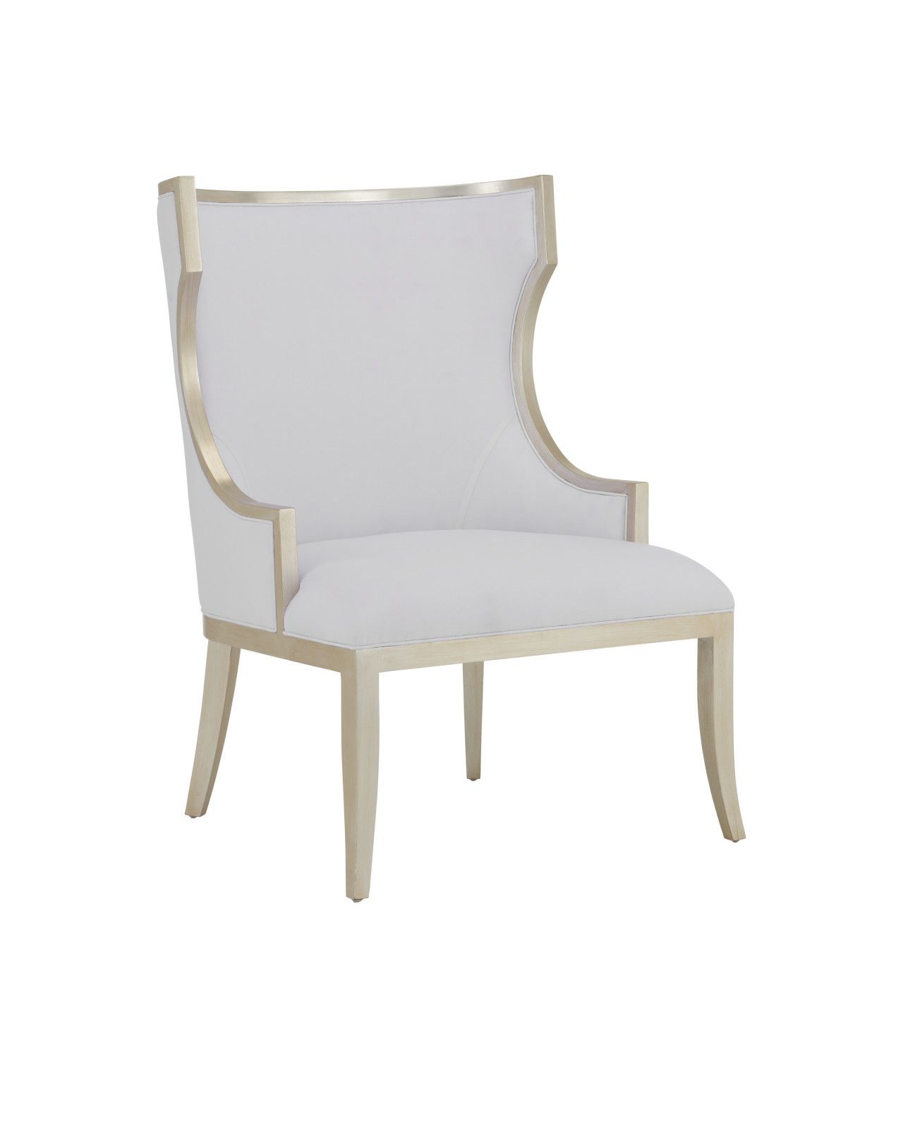Garson Silver Armchair, Muslin by Currey and Company