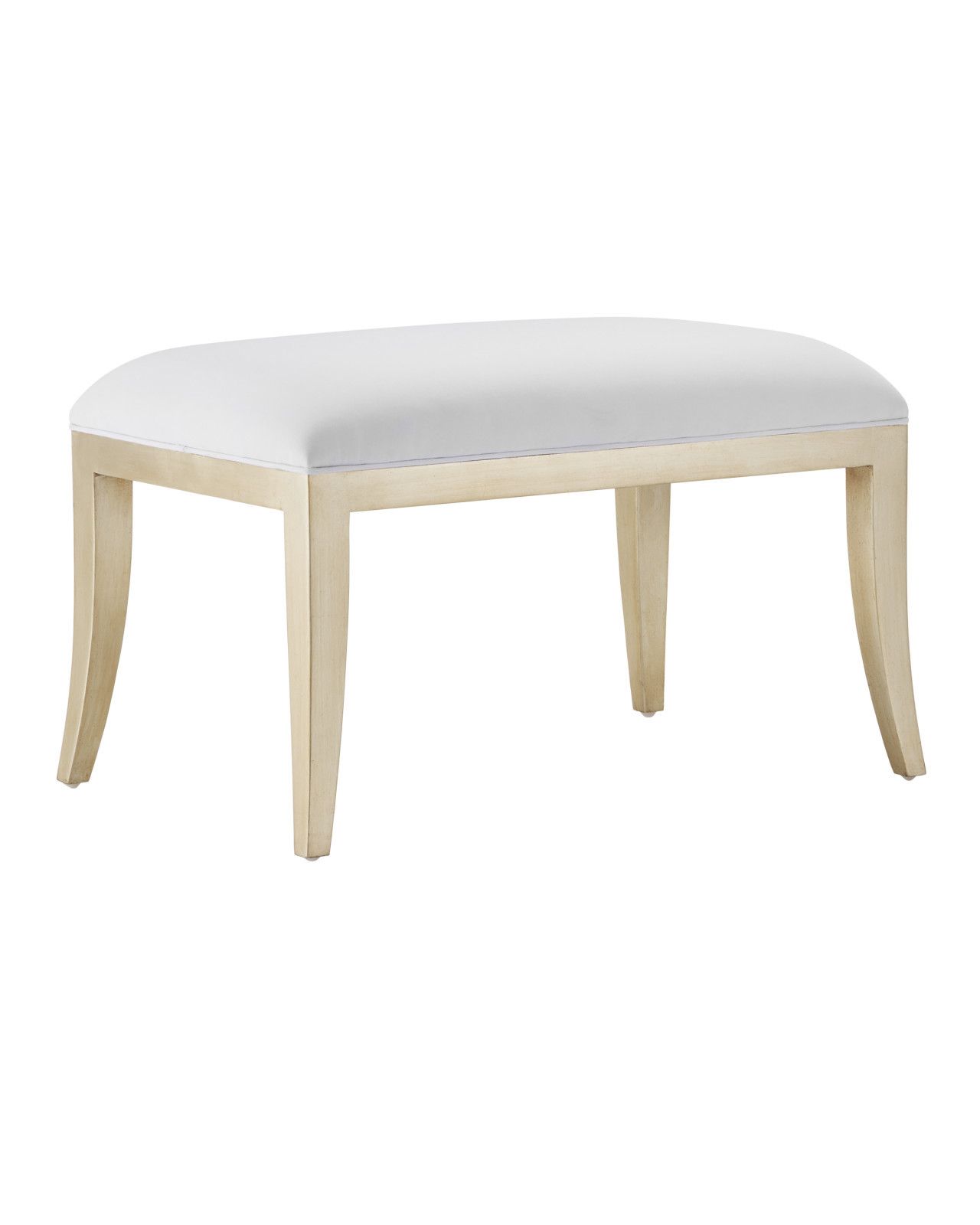 Garson Silver Ottoman, Muslin by Currey and Company